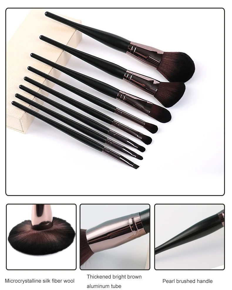 Ferramentas de Beleza Escova de Maquiagem o Novo Conjunto de Escova de Maquiagem de 8 Peças Iniciante Vara Longa Pacote 13 ? (10)