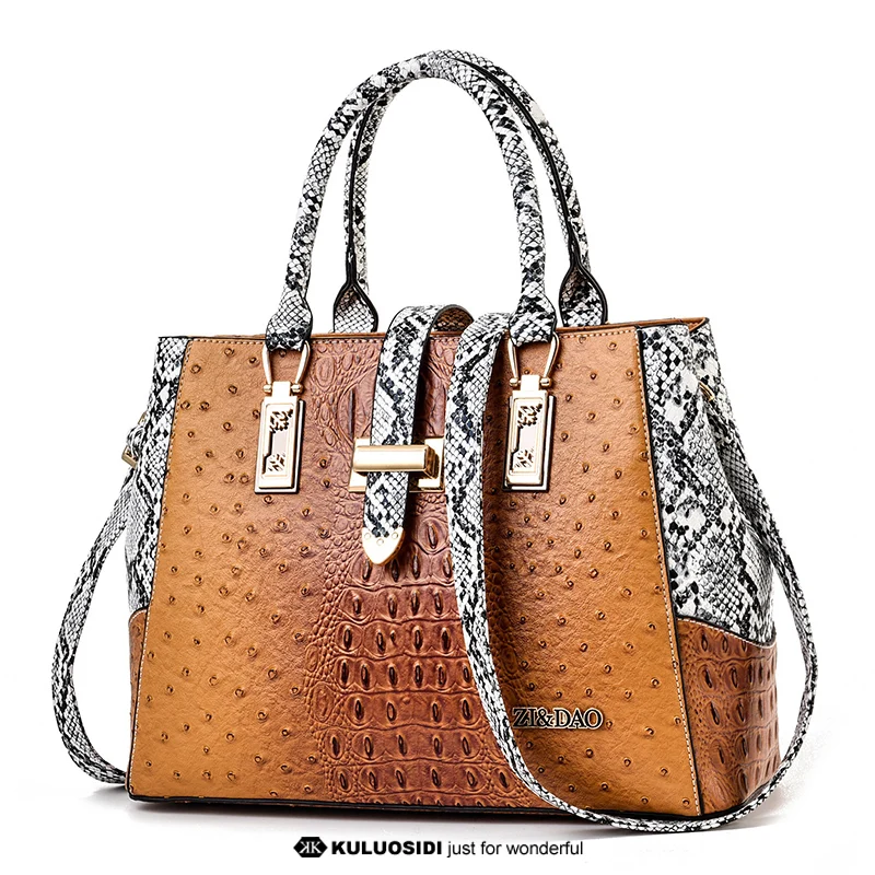 Luxury Women Leather Handbags Alligator Pattern Women Leather Bag Shoulder Bag for Women Sac a Main Femme Ladies Hand Bags
