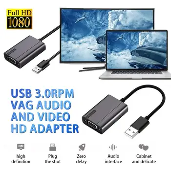 

New USB3.0 to VAG Mini HDMI Cable Adapter Video Adapter Converter Multi-Display Video Cable Adapter for Projector, Laptop, PC
