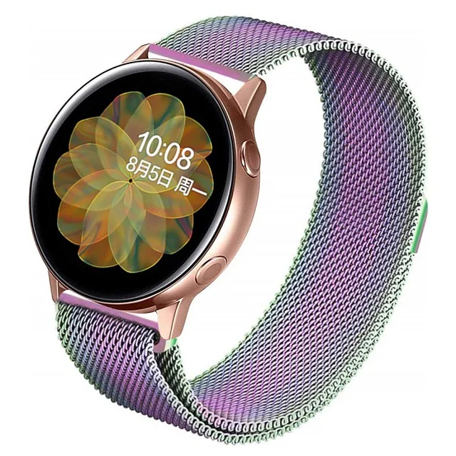 colorful Pulseira для amazfit bip/huawei watch gt 2 ремешок 20 22 мм для galaxy watch active 2/samsung galaxy watch 46 мм Миланская петля - Цвет ремешка: colorful