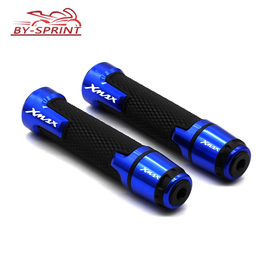 7/8 ''22 мм мотоцикл для Yamaha xmax 125 250 300 400 X MAX ручки противоскользящие самокат ручка концы ручки бар ручной Руль - Цвет: Синий
