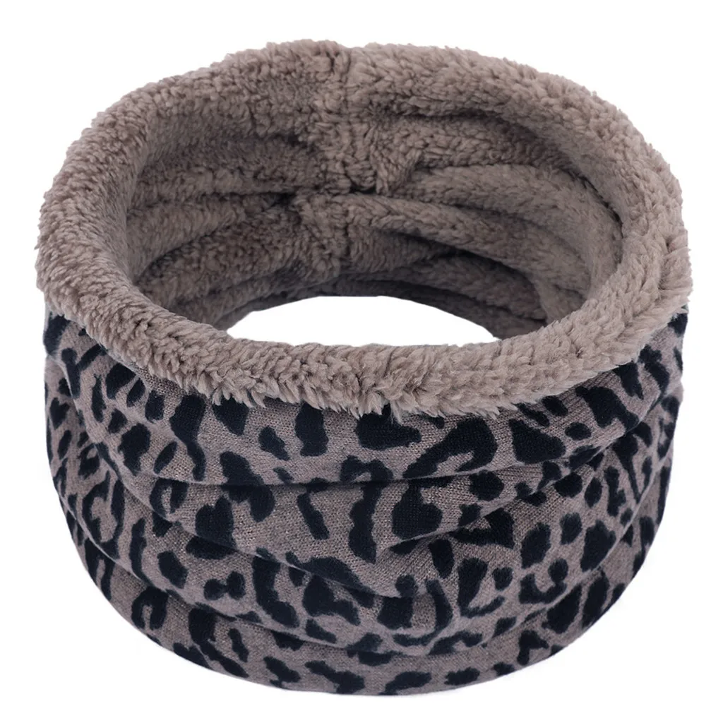 

2019 Winter Warm Brushed Unisex Knit Neck Warmer Circle Wrap Cowl Loop Snood Shawl Outdoor Thicken Scarf For Men Women