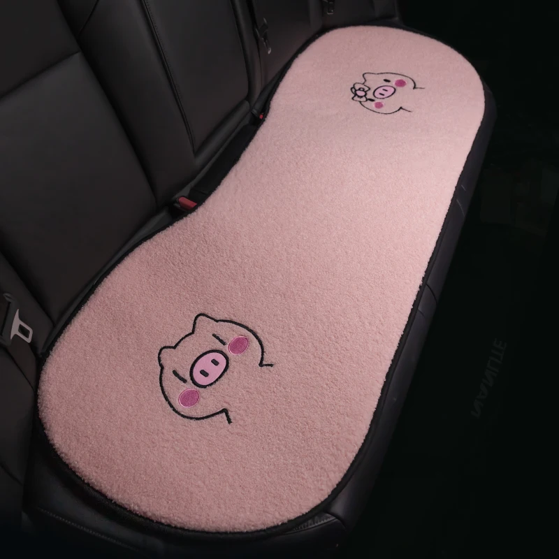 New Arrival Cartoon Plush Pig Lamb Wool Universal Comfortable Car Interior  Decorations Car Seat Cushion Cover