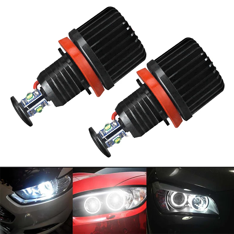 Purchase Offer of  DERI 2pcs H8 40W 4-Side LED Angel Eye Marker Lights Bulbs For BMW E60 E61 E70 E71 E90 E92 E93 X5 X6