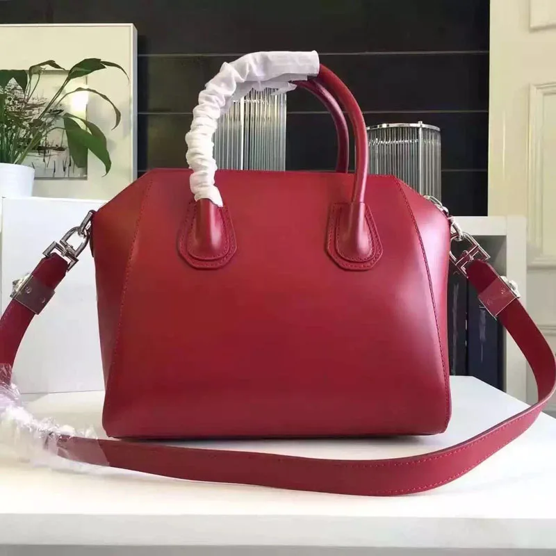 Red Роскошная женская сумка-хобо из натуральной кожи Goatskin, известная брендовая дизайнерская сумка на плечо, новинка, большая дамская сумка, высокое качество - Цвет: Red