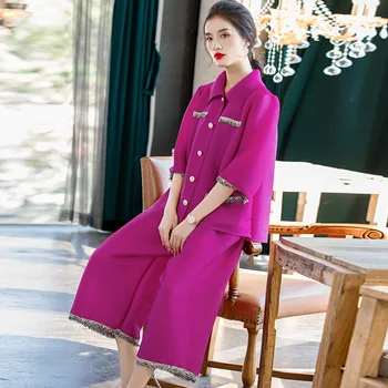 

Large Pleated Suit New Women's Loose Wide Leg Pants Jacket Coat Trend In Spring 2020