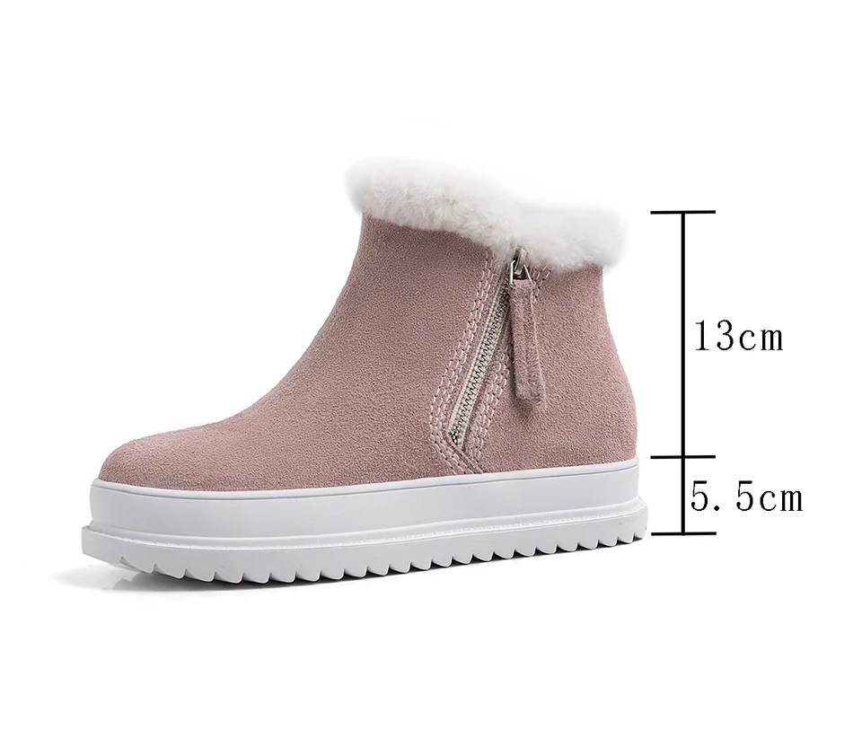 Женские зимние ботинки наивысшего качества из натуральной овечьей