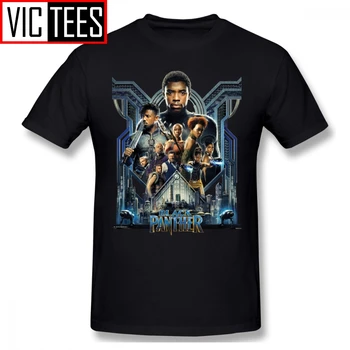 

Mens Black Panther T Shirts Characters Over Wakanda T-Shirt 100% Percent Cotton Fashion Tee Shirt Cute Printed Male Tshirt