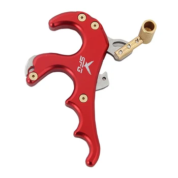 

Shooting Gripper 4 Finger Compound Recurve Accessories Aluminum Alloy Rotate Clamp Thumb Trigger Bow Release Caliper Archery Aid