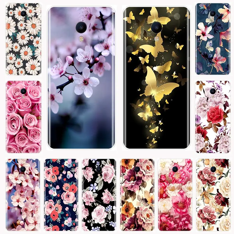 

TPU For Meizu M2 M3 M3S M5 M5C M5S M6 M6S M6T Phone Case Silicone Beautiful Flowers Soft Back Cover For Meizu M2 M3 M5 M6 Note