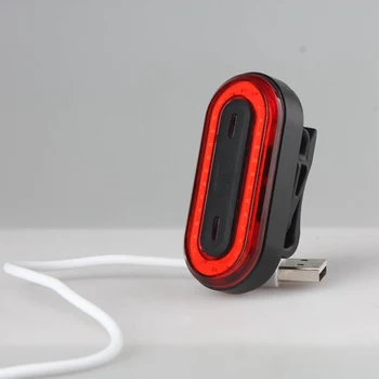

USB Rechargeable Bicycle Rear Light Cycling LED Tail Light Back Lamp Waterproof Bike Warning Sign Flash Light Bicycle Accessory