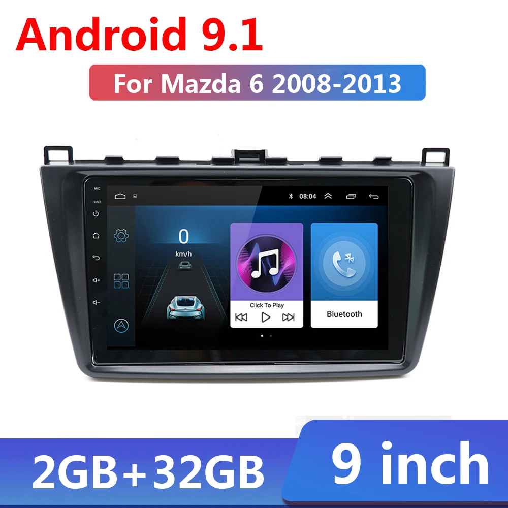 Автомагнитола 2 din + 32 ГБ Android 9 1 для Mazda 6 2008 2009 2010 2011 2012 мультимедийный видеоплеер