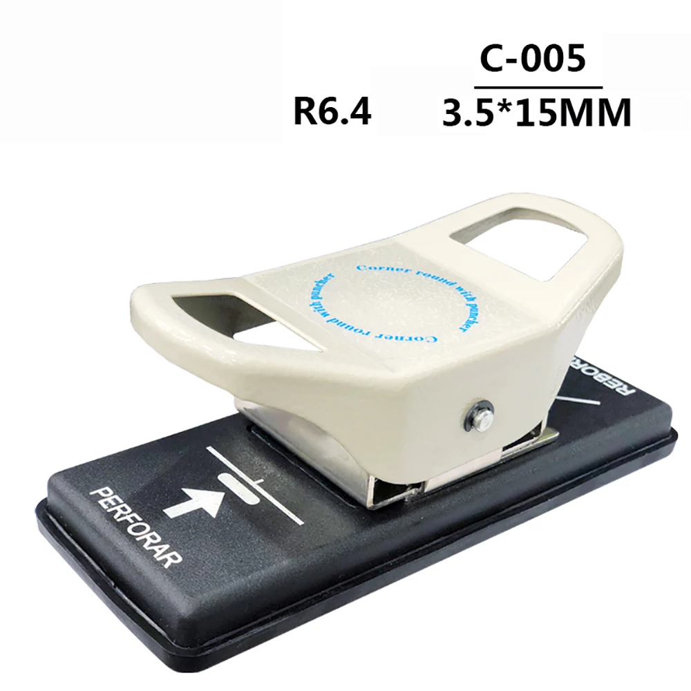 3.5x15MM DIY Dual Use Slot Flat Hole Puncher Corner Round Punch Tool R6.4 Corner Cutter for PVC