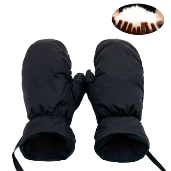 

Men Women -30℃ Thicken Adult Teenager Kids Winter Skiing Gloves 90% White Duck Down Feather Waterproof Windproof Mittens