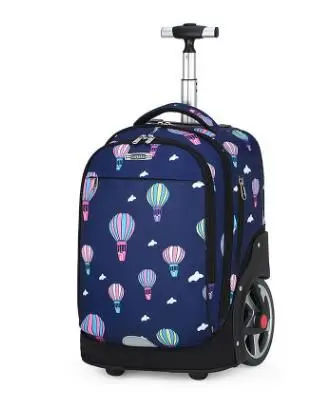 Mochila escolar con ruedas para adolescentes, con ruedas grandes bolsa de  viaje, equipaje rodante para niños