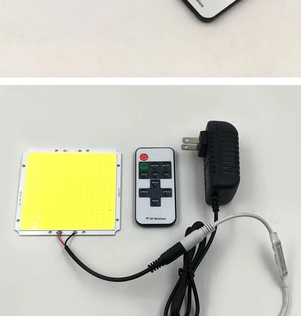 10095mm 50W Dimmable LED Light Bulb COB Chip 12V 110V 220V LED Lamp with Dimmer Controller Cold Warm White Lighting for DIY (11)