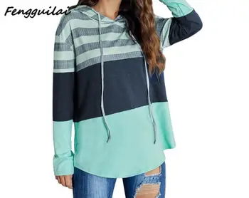 

Women Hoodies Sweatshirts Autumn Winter Sweats Fashion Women's Hoodie Jumper Long Sleeve Splice Sweatshirt Pullover Tops Female