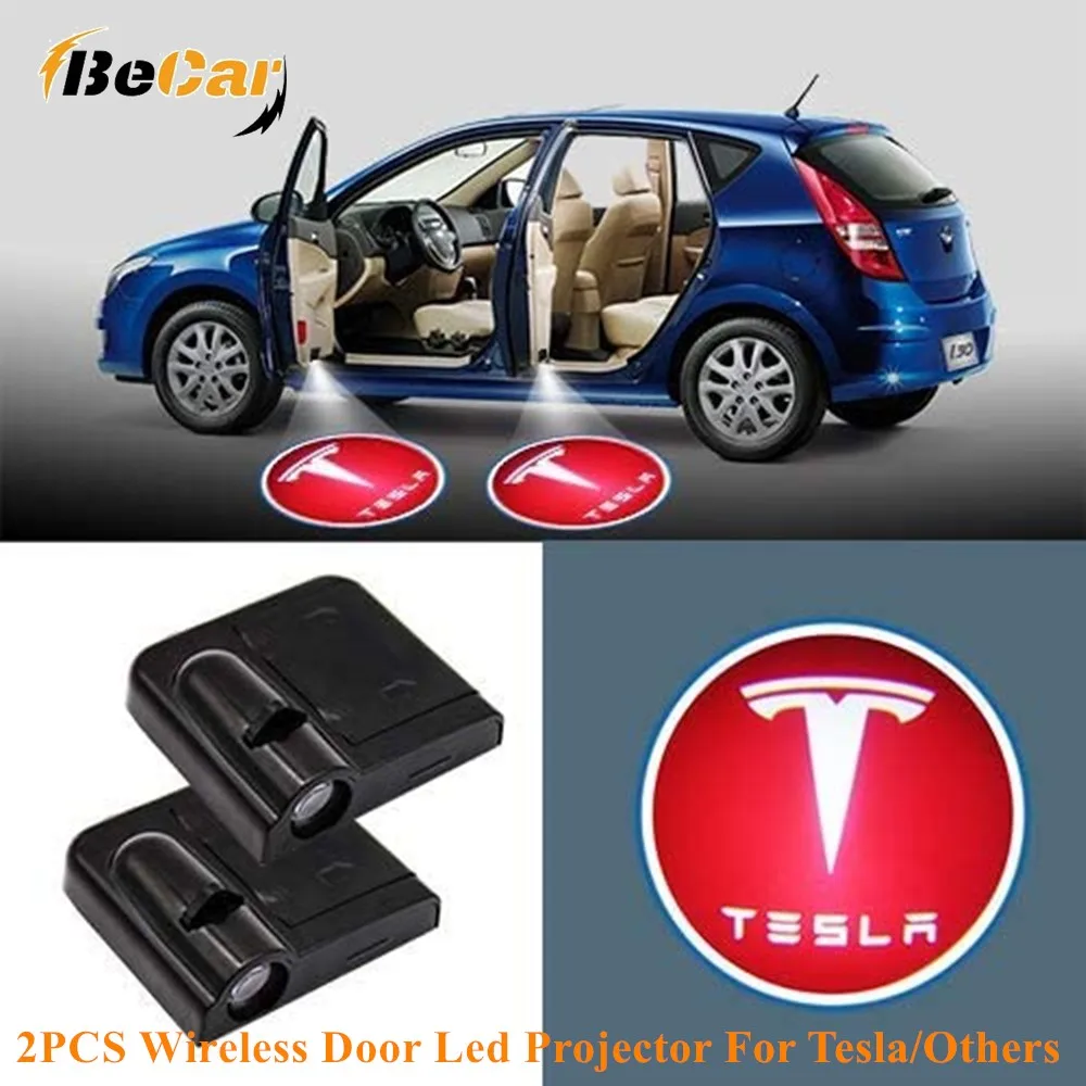 

2Pcs Upgraded for Tesla Car Door Lights Logo Projector Car Door Welcome Logo Projector Lights for Tesla Model X Model S Model 3