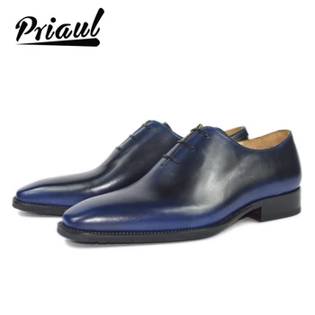 

Leather Shoes Men Oxford Real Genuine Leather Custom Fashion Office Dress Wedding Luxury Brand Formal Party Mens Derby Shoe