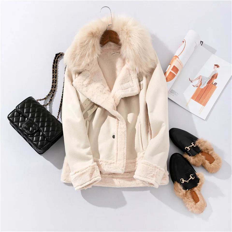 

Elegant Faux Fur Coat Streetwear Women 2019 Winter Warm Teddy Coat Female Casual Fur Jacket Overcoat Pocket Outwear