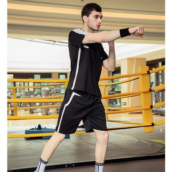 

2pcs/set Summer Fashion Solid T Shirt Mens Casual Jogger Cotton Men's T-shirts Tee Tshirt Tops for Running Mountaineering Sport