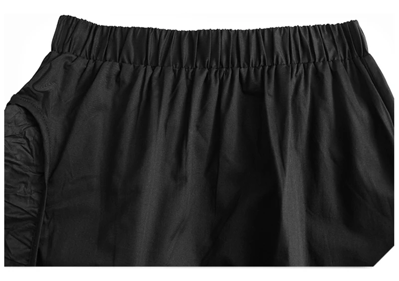 [EAM] High Elastic Waist Black Pleated Split Irregular Long Half-body Skirt Women Fashion Tide New Spring Autumn 2020 1X861