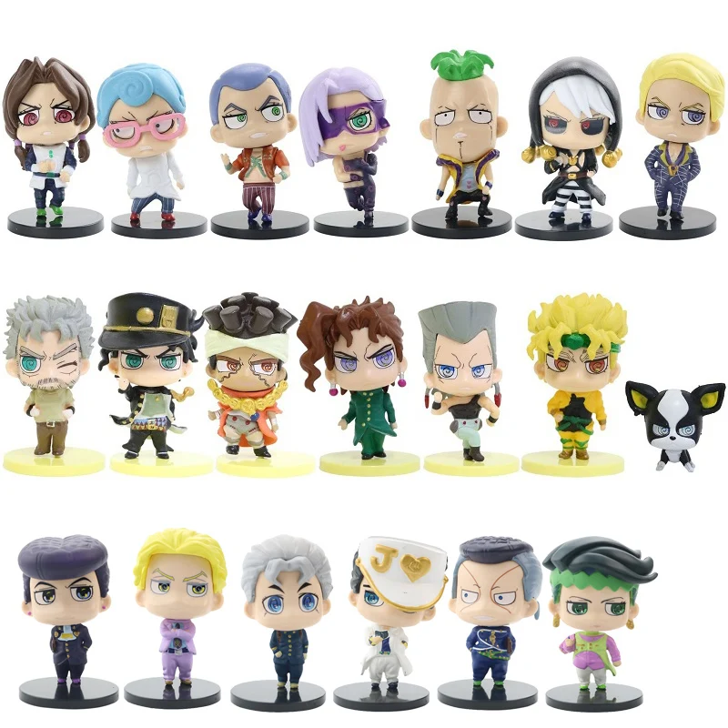 7Pcs/6Pcs/Set JoJo&rsquo;s Bizarre Adventure Action Figure Toy Jonathan Joseph Kujo Jotaro Collection Model Doll Children Gifts action figure cartoon toys