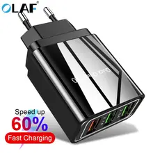 Зарядное устройство OLAF USB quick charge 4,0 для iPhone X 8 7 быстрое зарядное устройство для samsung A50 A30 S9 Xiaomi huawei qc 3,0 зарядное устройство для мобильного телефона