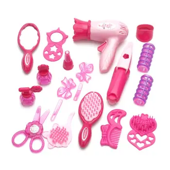 

Children Pretend Play Kid Make Up Toys Set Hairdressing Simulation Cosmetic Girls Dressing Travel Kit 95AE