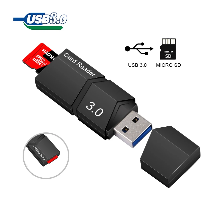 Высокая скорость устройство для чтения карт USB 3,0 устройство для считывания карт памяти micro sd карта micro sd адаптер usb3.0 кард-ридер качества Топ устройство для чтения карт microsd