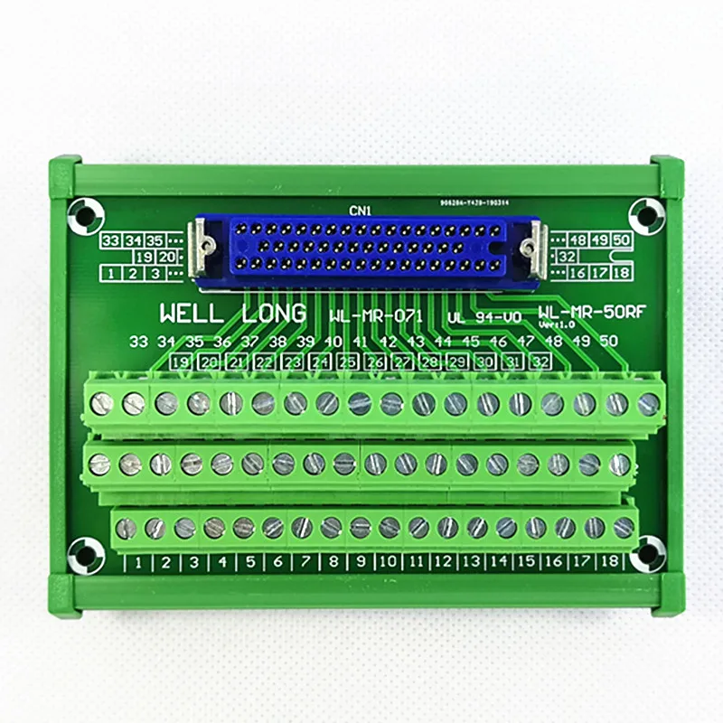 MR-50F MR-50RFD2+ DIN рейка монтажный интерфейсный модуль мужская верхняя переходная плата, I/O клеммный блок, разъем