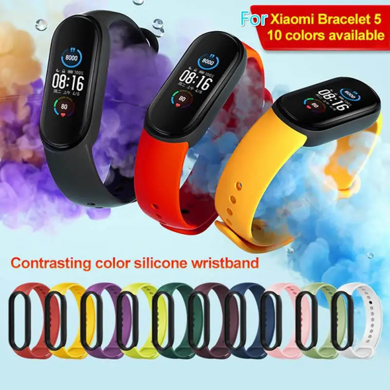 Силиконовый ремешок для браслета MiBand 5 сменная часть Xiaomi Mi Band Смарт