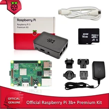 Официальный Raspberry Pi 3B+ Премиум комплект с Raspberry Pi источник питания EU/UK/AU/US штекер+ RPI HDMI кабель+ RPI чехол+ 16G TF карта