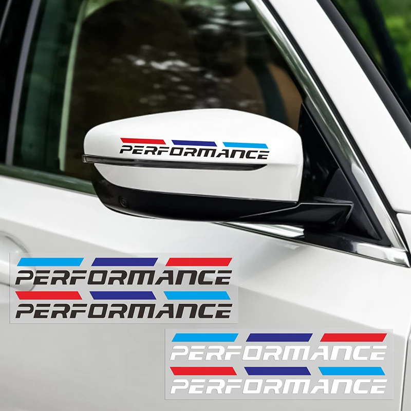 

2pcs Car Performance Badge Decal Auto Rearview Mirror Sticker for BMWs M3 M5 M6 X1 X3 X5 E34 E39 E36 E60 E90 E46 F30 F10 Decal