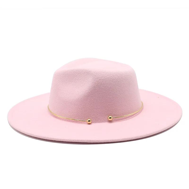 straw fedora Pink Fedora New Accessories European and American Unisex Fedora Hip Hop Jazz Winter Hat шапка женская leopard fedora hat