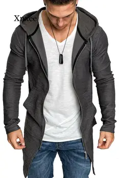 

Xnxee Newest Hot Men Casual Loose Solid Color pockets Long Sleeve Hooded Coat Zip Up Sports Hoodie Jacket Overwear Sweatshirt