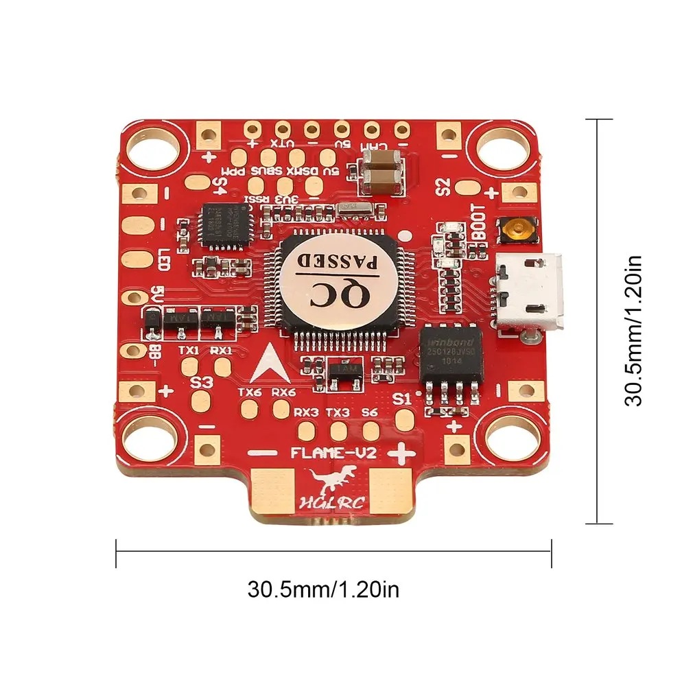 HGLRC F4 пламя V2 2-6S Lipo Контроллер полета FC Betaflight OSD 5V BEC для RC гоночный Квадрокоптер беспилотный самолет БПЛА