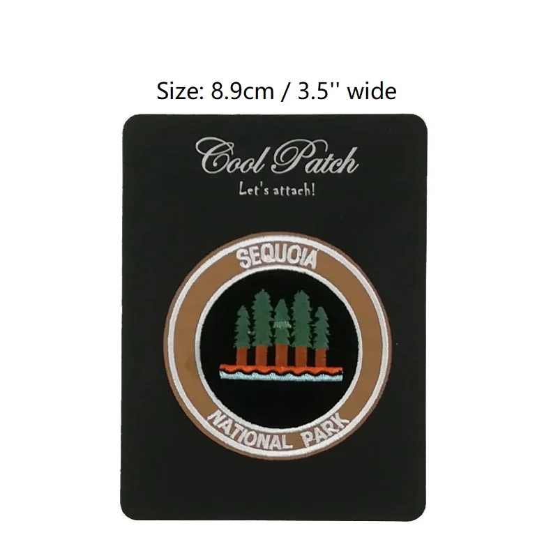 

Sequoia National Park Embroidered Iron On Patches United States Travel Souvenir Outdoor badge for Cap Backpack DIY