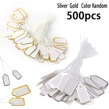 

500pcs/set Paper Price Tags Head Label Jewelry Clothing DIY Blank Price Hang Tag Gift Card