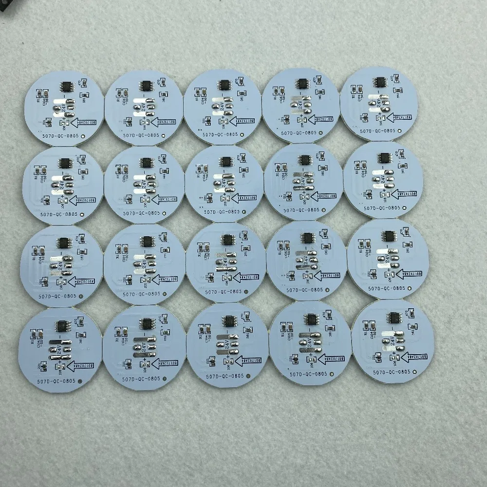 DC24V UCS1903 светодиодный pixe PCBA; DC24V вход; 7 шт. 5050 SMD RGB светодиодный, 1,68 Вт; 40 мм Диаметр