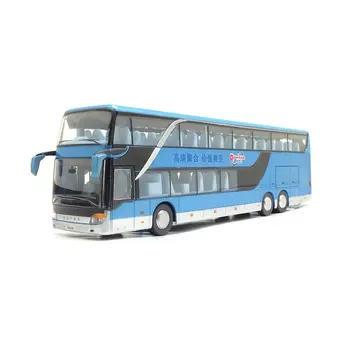 

Sale High quality 1:32 alloy pull back bus model,high imitation Double sightseeing bus,flash toy vehicle, free shipping