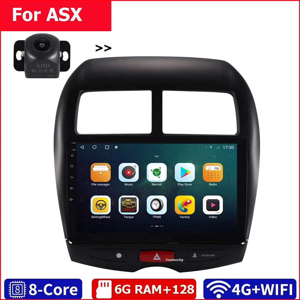 6G Ram+128G Rom/Wifi+4G/2Din Car Radio Audio Tablet Android 10 Gps Video Player USB For MITSUBISHI ASX Peugeot 4008 Citroen C4