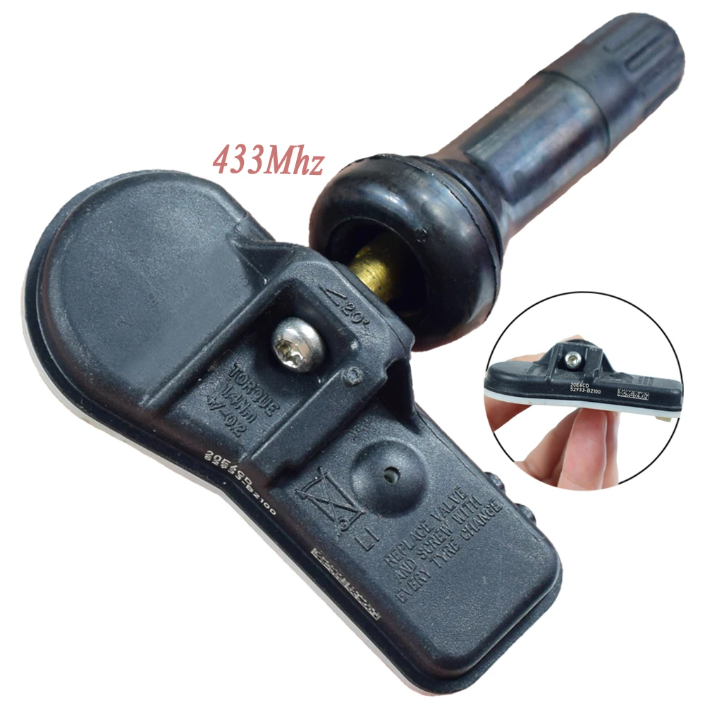 1 шт. для hyundai i10 Kia Picanto, датчик контроля давления в шинах, датчик TPMS, датчик давления в шинах 433 МГц 52933-B2100 52933B2100