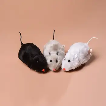 

Mouse Mini Toy Plush Pet Toy Rat Mouse Squeak Noise Playing Dog Fun Furry Gift Lovely Color Random for *Cat New Little Sound