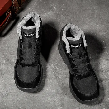 

2020I brand men's suede work fur warm ankle boots leather men's leather boots men's winter waterproof men's snow boots large siz