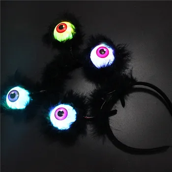 

Adult/Children Halloween Glowing Eyeball Headband Ghost Festival Headbands Prom Horror Flash Eyeball Props