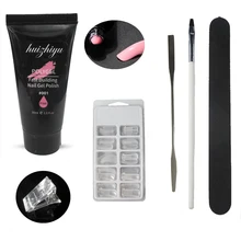 Quick Dry DIY Polishing Strip Poly Gel Set Glossy Art Long Lasting Slip Solution Soak Off Professional Nail Extension Manicure