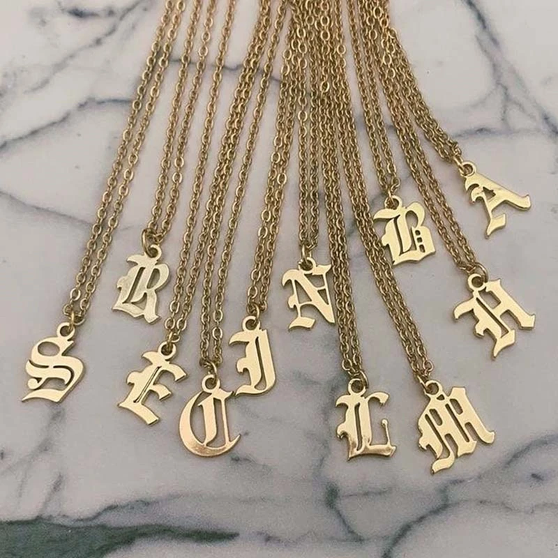Ancient Letters Necklace Stainless 