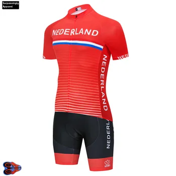 

2020 Skinsuit Cycling Nederland Team 9D Bike Shorts Set Ropa Ciclismo Mens Summer Quick Dry Pro Bicycling Maillot Pants Wear