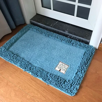 

Chenille Doormat Floor Mat Anti-Slip Water Absorption Carpet Kitchen Bathroom Door Carpet Toilet Rug Hallway Porch Doormat
